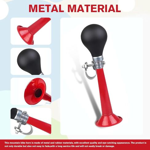 1 PC Bike Air Horn, High Volume Warning Bicycle Horn, Alloy Squeeze Loud Sound Bicycle Bell, Universal Riding Equipment Accessory for ATVs, Mountain Bikes in Kuwait