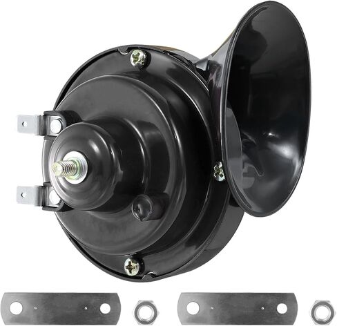 XUANYUDG0769 Universal 12V HIGH Note Horn,Golf Cart Horn Kit with Adjustable Volume,Upgrade Waterproof Replacement Kit Fit for EZGO Club Car Yamaha, Compatible with Motorcycle,UTV,ATV,Boat,Black horn in Kuwait