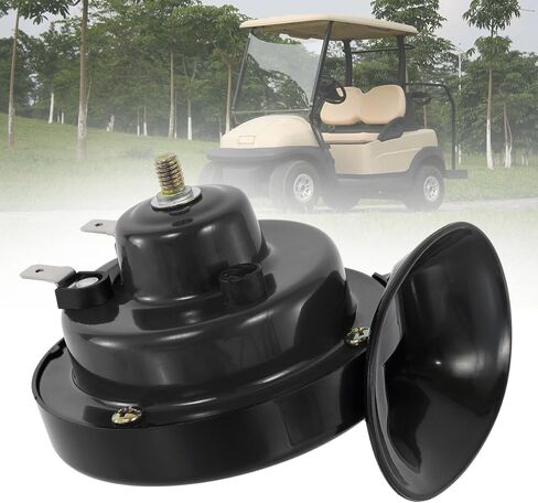 XUANYUDG0769 Universal 12V HIGH Note Horn,Golf Cart Horn Kit with Adjustable Volume,Upgrade Waterproof Replacement Kit Fit for EZGO Club Car Yamaha, Compatible with Motorcycle,UTV,ATV,Boat,Black horn in Kuwait