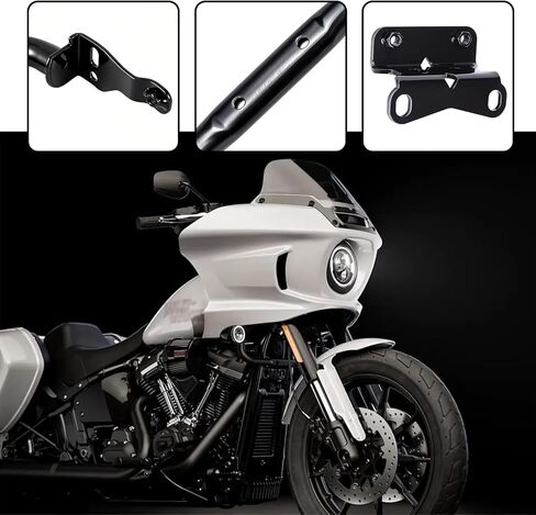 دعامة إشارة الانعطاف ذات الدعم السفلي باللون الأسود لدراجة Harley Softail Low Rider ST FXLRST/El Diablo FXRST 2022 2023 2024 2025 in Kuwait