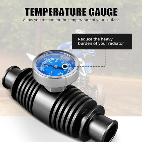 أداة تبريد الرادياتير من NICECNC مع مقياس درجة الحرارة متوافق مع Yamaha Raptor700R 2009-2026، Banshee 350 YFZ350، Blaster 200 YFS200، متوافق مع Honda TRX 450R 700XX 250R، انظر التركيبات in Kuwait