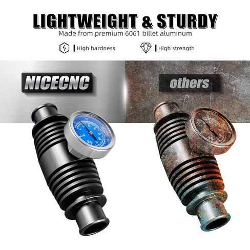 أداة تبريد الرادياتير من NICECNC مع مقياس درجة الحرارة متوافق مع Yamaha Raptor700R 2009-2026، Banshee 350 YFZ350، Blaster 200 YFS200، متوافق مع Honda TRX 450R 700XX 250R، انظر التركيبات in Kuwait