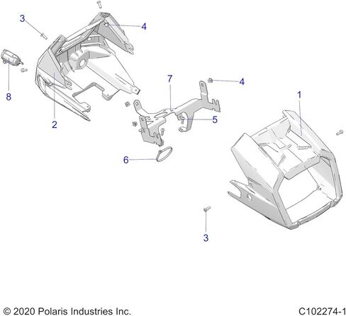 جراب عداد السرعة Polaris ATV، أسود لامع، قطعة OEM الأصلية 5451947-070، الكمية 1 in Kuwait
