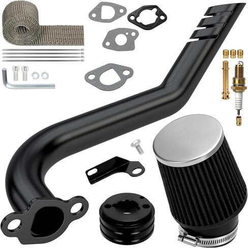 أنبوب عادم الدراجة الصغيرة 212 المرحلة 1 عدة بديلة لمحرك بريداتور 212cc 224cc 196cc كولمان CT200U CT200-EX BT200X Baja Warrior MB200 Axis M200 Mini Bike Go Kart Parts 62 مم فلتر هواء in Kuwait