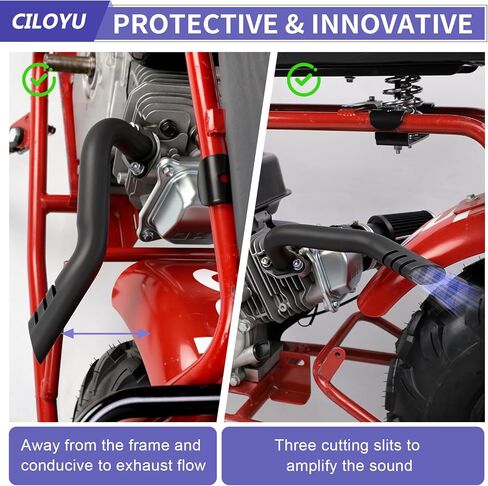أنبوب عادم الدراجة الصغيرة 212 المرحلة 1 عدة بديلة لمحرك بريداتور 212cc 224cc 196cc كولمان CT200U CT200-EX BT200X Baja Warrior MB200 Axis M200 Mini Bike Go Kart Parts 62 مم فلتر هواء in Kuwait