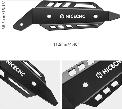 NICECNC Motorcycle Mid Exhaust Shield Compatible with Yamaha Raptor 700/R/SE/Secial 2015-2026, Black in Kuwait