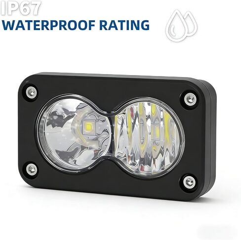 Electric Bike Headlight 20W 6000-6500K White High Beam, Waterproof 3-Pin Plug & Play, Mount Bracket Included, Compatible with Ridstar Q20/Q20 Lite/Q20 Pro, Ebike, Motorcycle & ATV in Kuwait