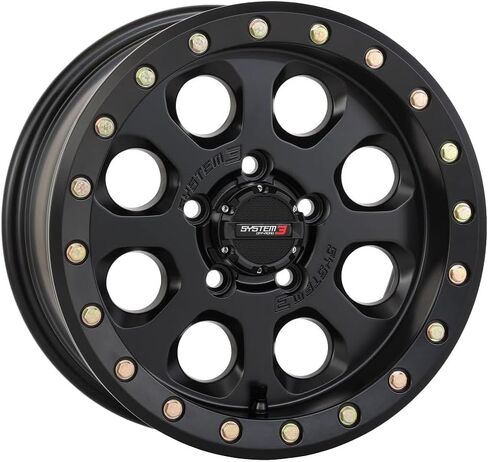 System 3 SB-7 Beadlock 15x7 UTV Wheel - Matte Black (5x4.5) 4+3 [15S3-7544] in Kuwait