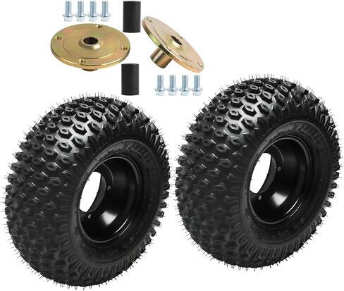 2 حزمة 16x8-7 16x8x7 إطارات عجلات Go Kart و4 إطارات العروة مع محاور عجلات المحور الخلفي 23T، 200/55-7 16x8.00-7 إطارات بدون أنابيب لجميع التضاريس لجرار Go kart Golf Quad Mini Bike جزازة العشب in Kuwait