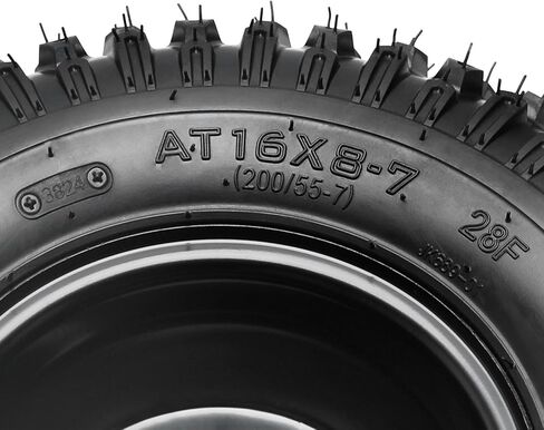 2 حزمة 16x8-7 16x8x7 إطارات عجلات Go Kart و4 إطارات العروة مع محاور عجلات المحور الخلفي 23T، 200/55-7 16x8.00-7 إطارات بدون أنابيب لجميع التضاريس لجرار Go kart Golf Quad Mini Bike جزازة العشب in Kuwait