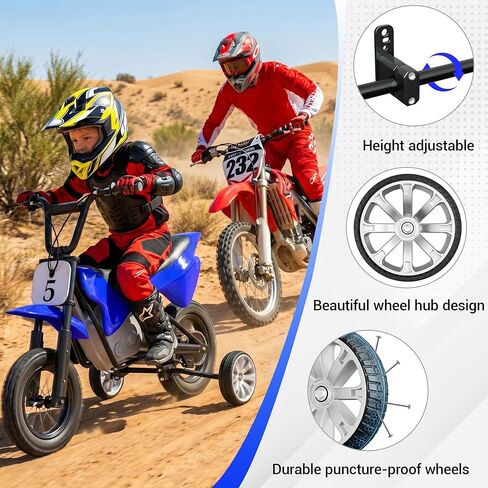 مثبتات عجلة تدريب Dirtbike تناسب 50cc 49cc للأطفال على الطرق الوعرة دراجات نارية عجلات تدريب متوافقة مع الدراجة الترابية الغازية والكهربائية MX125/MX350/MX400/MX650 PW50/TTR50 CRF50 XR50 Z50 in Kuwait