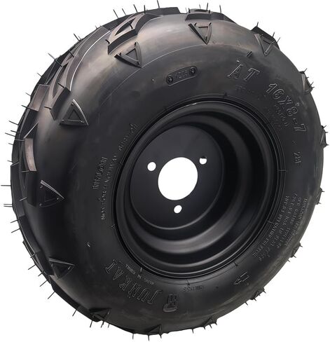 مجموعة إطارات حافة العجلة اليسرى 7 بوصة لـ 50cc 90cc 110cc 125cc ATVs & Go Karts تتضمن إطار 16x8-7 حافة مسمار 79 مم in Kuwait