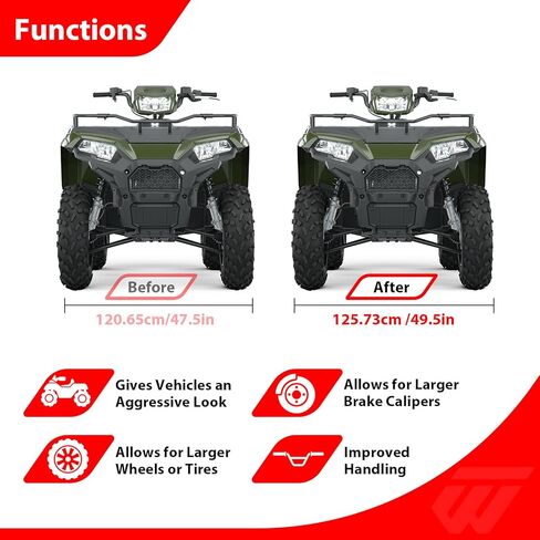 WeiSen 4 Pcs 1" 4x156mm Wheel Spacers with 3/8" Studs - 12mm Wheels (Stud Thread: From 3/8-24 to M12x1.5), Wheel Adapters Compatible with Polaris RZR Ranger Ace Sportsman in Kuwait