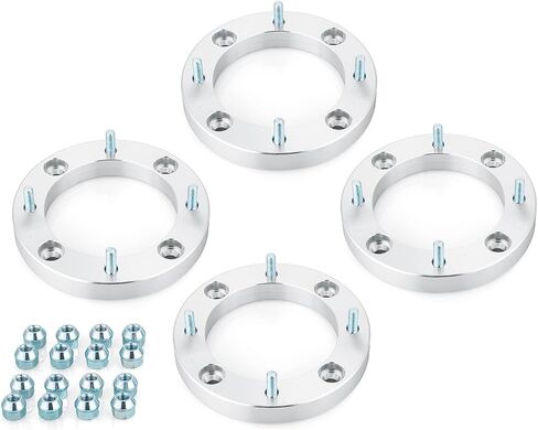 WeiSen 4 Pcs 1" 4x156mm Wheel Spacers with 3/8" Studs - 12mm Wheels (Stud Thread: From 3/8-24 to M12x1.5), Wheel Adapters Compatible with Polaris RZR Ranger Ace Sportsman in Kuwait