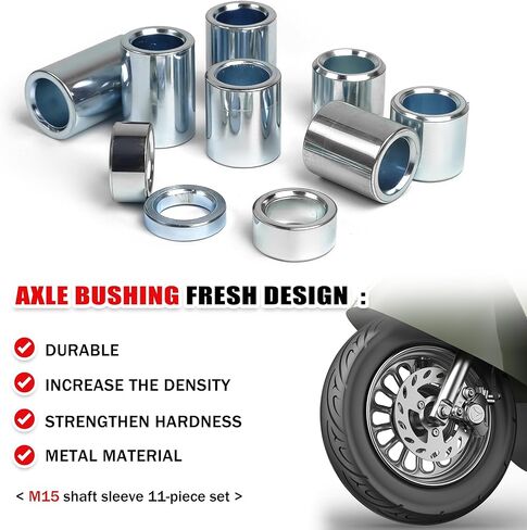 15mm Motorcycle Wheel Spacers Kit, 11 Pcs Axle Bushings, for XR50 CRF50 Mini Bike Dirt Pit Bike 50-160cc, Universal 15mm Axle in Kuwait