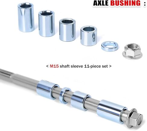 15mm Motorcycle Wheel Spacers Kit, 11 Pcs Axle Bushings, for XR50 CRF50 Mini Bike Dirt Pit Bike 50-160cc, Universal 15mm Axle in Kuwait