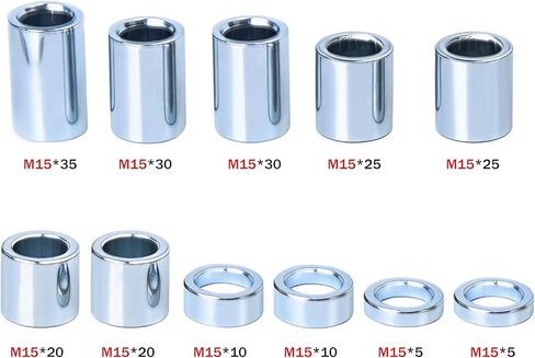 15mm Motorcycle Wheel Spacers Kit, 11 Pcs Axle Bushings, for XR50 CRF50 Mini Bike Dirt Pit Bike 50-160cc, Universal 15mm Axle in Kuwait