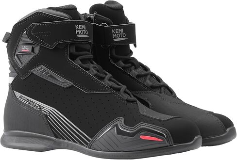 KEMIMOTO Motorcycle Boots Men CE Certification Ankle, Thick Heel Protection Mesh Breathable Motorcycle Riding Shoes for Commuting,Motor-Travel,Trekking,Hiking in Kuwait