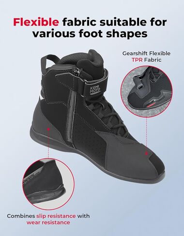 KEMIMOTO Motorcycle Boots Men CE Certification Ankle, Thick Heel Protection Mesh Breathable Motorcycle Riding Shoes for Commuting,Motor-Travel,Trekking,Hiking in Kuwait