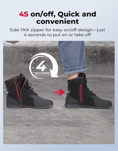 KEMIMOTO Motorcycle Boots Men CE Certification Ankle, Thick Heel Protection Mesh Breathable Motorcycle Riding Shoes for Commuting,Motor-Travel,Trekking,Hiking in Kuwait