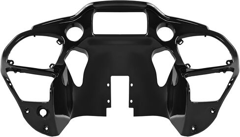 مجموعة الهدايا الداخلية والخارجية من ALMULOO متوافقة مع 2015-2024 Harley Davidson Road Glide / 2018-2024 CVO Road Glide Fairings الأمامية السوداء اللامعة من بلاستيك ABS in Kuwait