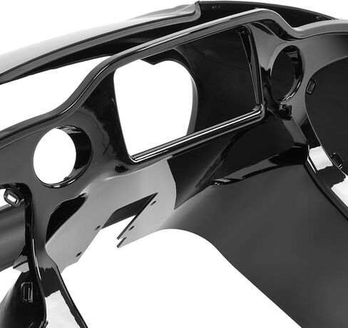 مجموعة الهدايا الداخلية والخارجية من ALMULOO متوافقة مع 2015-2024 Harley Davidson Road Glide / 2018-2024 CVO Road Glide Fairings الأمامية السوداء اللامعة من بلاستيك ABS in Kuwait