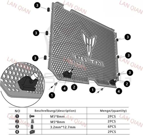 MT-09 2026 Radiator Guard Protective Cover Compatible with YAMAHA MT-09 MT09 2024 2025 2026 MT-09 SP MT09 SP 2024-2026 XSR900 GP 2024-2026 in Kuwait