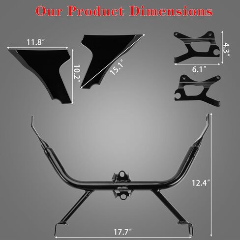 Side Fairing Panel Bracket Motorcycle Fairing Support Brackets Kit Fit for Touring Road Glide 2024-up,CVO Road Glide 2023-up,CVO Road Glide ST 2024-up (Vivid Black) in Kuwait