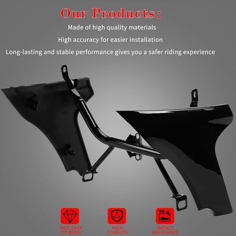 Side Fairing Panel Bracket Motorcycle Fairing Support Brackets Kit Fit for Touring Road Glide 2024-up,CVO Road Glide 2023-up,CVO Road Glide ST 2024-up (Vivid Black) in Kuwait