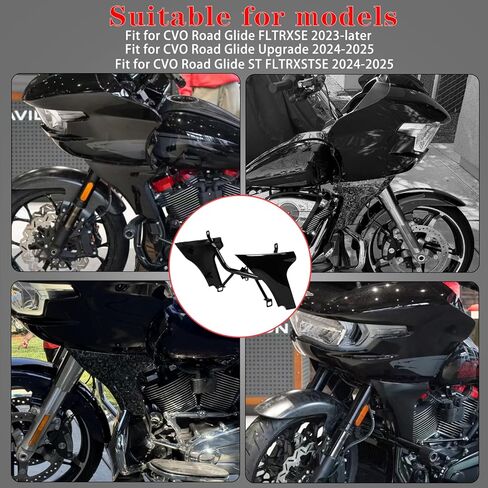 Side Fairing Panel Bracket Motorcycle Fairing Support Brackets Kit Fit for Touring Road Glide 2024-up,CVO Road Glide 2023-up,CVO Road Glide ST 2024-up (Vivid Black) in Kuwait