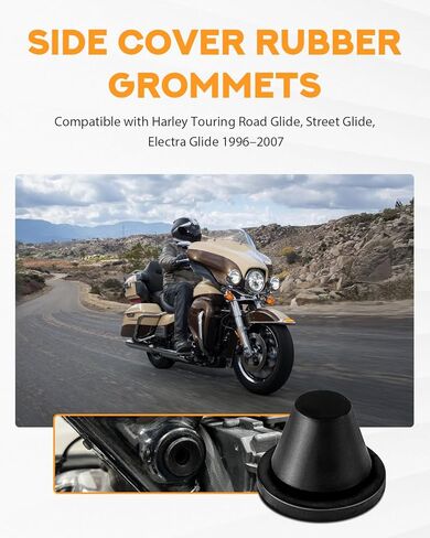 PBYMT Rubber Side Cover Grommets Compatible with Harley Davidson 1996-2007 Touring Road King Road Glide Street Glide Electra Glide 6PCS in Kuwait