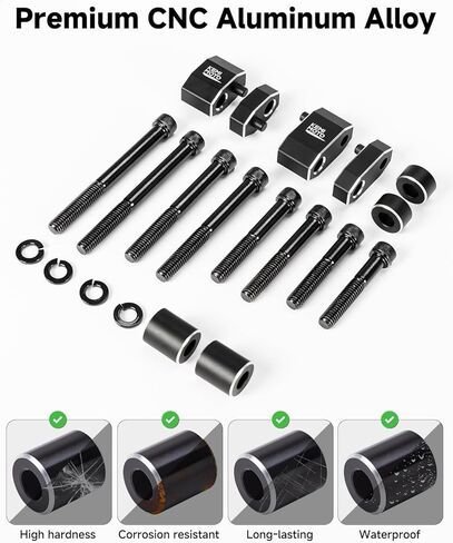 KEMIMOTO Driver Floorboard Extension Kit 1 Inch & 1.5 Inch, Adjustable CNC Aluminum Footboard Spacer Extenders Fits for Touring 2009-2025 FL Trikes 2009-2013, Outward Extend Enhanced Long Ride Comfort in Kuwait