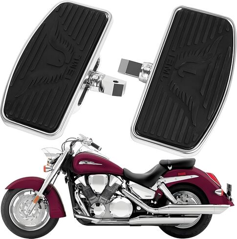 Adjustable Motorcycle Floorboards, Universal Driver Rider Passenger Footboards Footrest Foot Pegs Accessories for Honda VTX1300/1800 Shadow 1100 Yamaha V Star 650 Suzuki C50 Kawasaki Front Rear Pedal in Kuwait