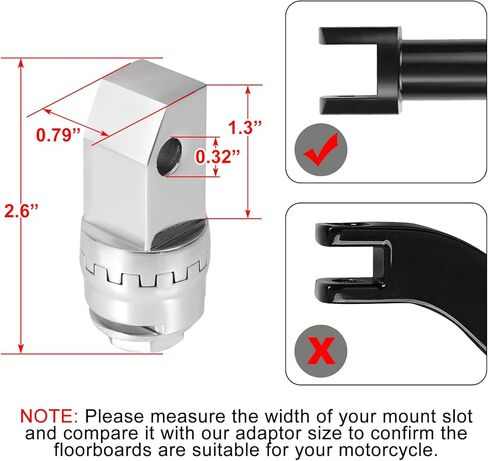 Adjustable Motorcycle Floorboards, Universal Driver Rider Passenger Footboards Footrest Foot Pegs Accessories for Honda VTX1300/1800 Shadow 1100 Yamaha V Star 650 Suzuki C50 Kawasaki Front Rear Pedal in Kuwait