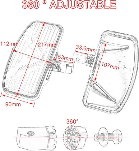 Adjustable Motorcycle Floorboards, Universal Driver Rider Passenger Footboards Footrest Foot Pegs Accessories for Honda VTX1300/1800 Shadow 1100 Yamaha V Star 650 Suzuki C50 Kawasaki Front Rear Pedal in Kuwait