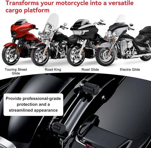 مجموعة أدوات الإرساء ومجموعة غطاء الإرساء من JERBOR ذات 4 نقاط لرسو السفن Harley Davidson Touring Street Glide Road Glide Road King Electra Glide 2009-2025، تصميم غطاء إرساء مخرش عصري in Kuwait