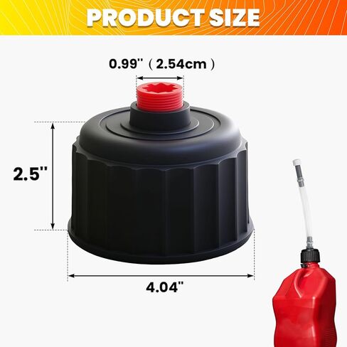 Racing Fuels Replacement Jug Cap 3042 - Heavy-Duty ABS Gas Can Cap with Leak-Proof Seal, Compatible with 5 Gallon Racing Fuel Cans & Most Portable Fuel Jugs（2-Pack） in Saudi Arabia