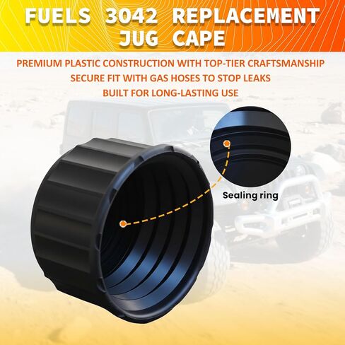 Racing Fuels Replacement Jug Cap 3042 - Heavy-Duty ABS Gas Can Cap with Leak-Proof Seal, Compatible with 5 Gallon Racing Fuel Cans & Most Portable Fuel Jugs（2-Pack） in Saudi Arabia
