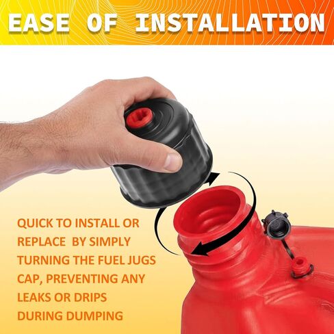 Racing Fuels Replacement Jug Cap 3042 - Heavy-Duty ABS Gas Can Cap with Leak-Proof Seal, Compatible with 5 Gallon Racing Fuel Cans & Most Portable Fuel Jugs（2-Pack） in Saudi Arabia