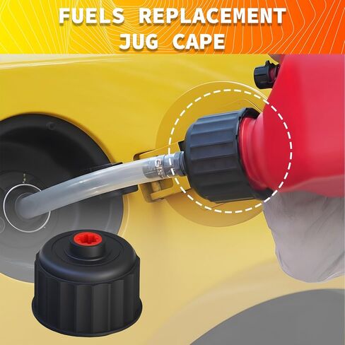 Racing Fuels Replacement Jug Cap 3042 - Heavy-Duty ABS Gas Can Cap with Leak-Proof Seal, Compatible with 5 Gallon Racing Fuel Cans & Most Portable Fuel Jugs（2-Pack） in Saudi Arabia