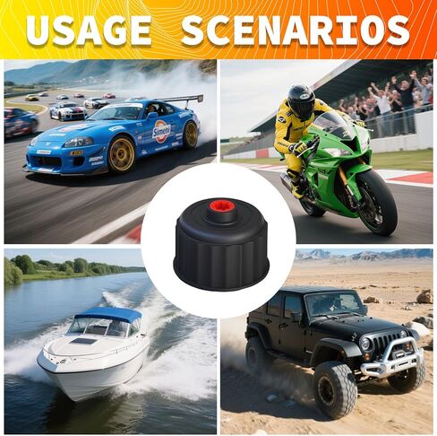 Racing Fuels Replacement Jug Cap 3042 - Heavy-Duty ABS Gas Can Cap with Leak-Proof Seal, Compatible with 5 Gallon Racing Fuel Cans & Most Portable Fuel Jugs（2-Pack） in Saudi Arabia