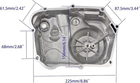 غطاء غلاف محرك الجانب الأيمن متوافق مع 50cc 70cc 90cc 110cc 125cc 4 عجلات الكثبان الرملية عربات التي تجرها الدواب رباعية حفرة الدراجة الذهاب كارت الدراجة الترابية ATV in Kuwait