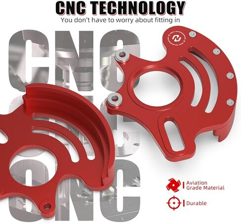 NICECNC Rear Caliper Bracket Disc Brake Guard 11mm Aluminum Compatible with Yamaha YFZ450R 2009 2010 2011 2012 2013-2023, YFZ450RSE 2017 2018 2019 2020 2021 2022 2023, See Fitments Red in Kuwait
