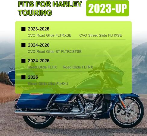 2023-2026 Street Glide Road Glide Saddlebag Guard Crash Bar متوافق مع Harley Davidson Touring FLTRX FLHX FLHXU FLTRXSE FLHXSE FLTRXSTSE شريط أسود مع قضبان دعم in Kuwait