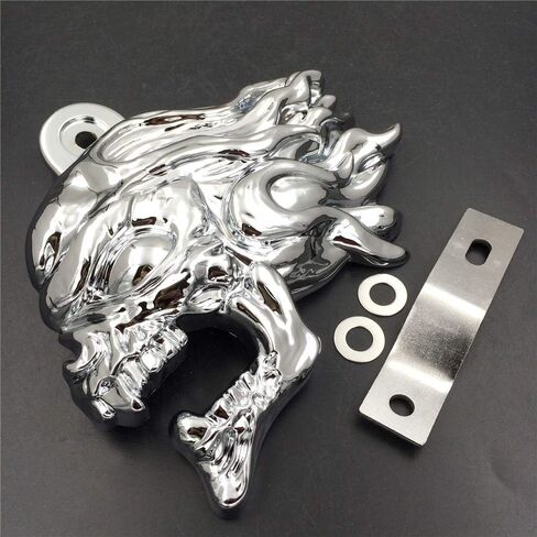 MT246-009-CD Chrome Ghost Head Wind head horn cover Compatible with 1992 and up Harley-Davidson with side mount Inchescowbell Inches and all V-rod's in Kuwait
