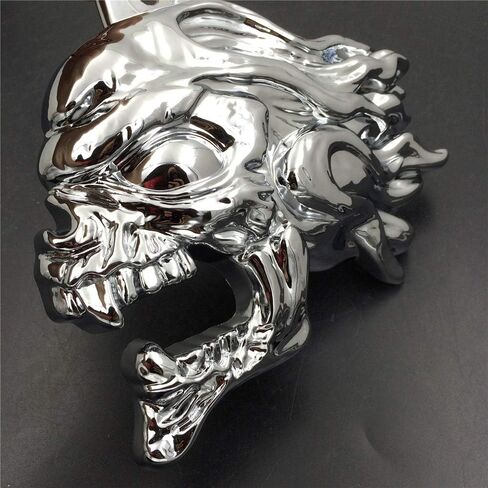 MT246-009-CD Chrome Ghost Head Wind head horn cover Compatible with 1992 and up Harley-Davidson with side mount Inchescowbell Inches and all V-rod's in Kuwait