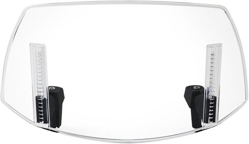 PACEWALKER Universal Motorcycle Windshield Extension Motorcycle Wind Deflector Adjustable Clip-on Windscreen Visor Fit for Most Motorcycle Scooter Dirt Bikes (Transparent) in Kuwait