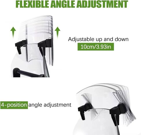 PACEWALKER Universal Motorcycle Windshield Extension Motorcycle Wind Deflector Adjustable Clip-on Windscreen Visor Fit for Most Motorcycle Scooter Dirt Bikes (Transparent) in Kuwait