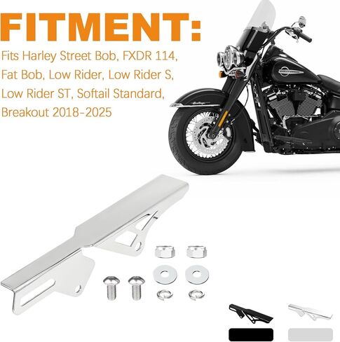 غطاء حماية لحزام السلسلة 2018-2025 2026 لـ Harley M8 Softail Street Bob، FXDR 114، Fat Bob، Low Rider، Low Rider S، Low Rider ST، Standard، Breakout، FXBB، FXBR، FLSL، FLSB، FXST Models in Kuwait