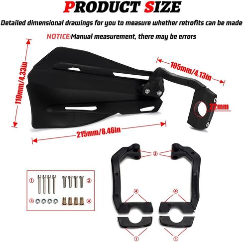 XINGWU Dirt Bike Plastic Handguards,Motorcycle Universal Handguard,Dirt Bike Hand Guards for 7/8 22MM Motocross ff-Road Motocross Enduro Handguards Replacement ATV in Saudi Arabia